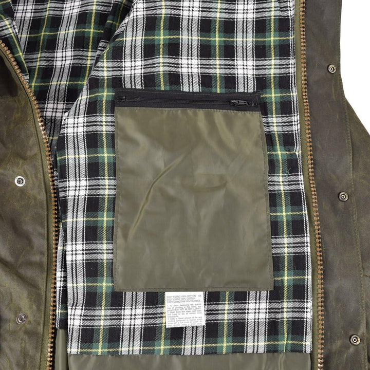 Wachsjacke New England Jager | Robuste Wind- und wasserdichte Regenjacke | Für Jäger mit Hasentasche