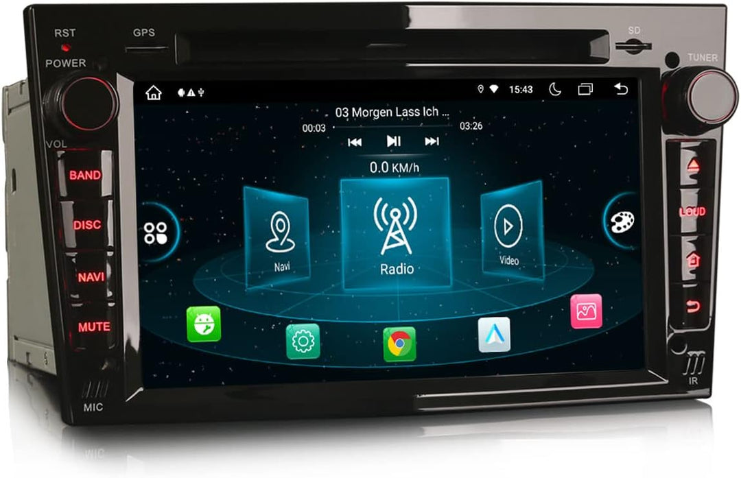 Erisin 8-Kern 4GB RAM+64GB ROM Android 12 Autoradio für Opel Vauxhall Astra H Corsa C/D Antara Zafir