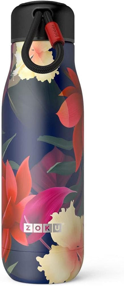 Zoku Edelstahl Trinkflasche M 500ml Paradise blau 500ml Blau, 500ml Blau