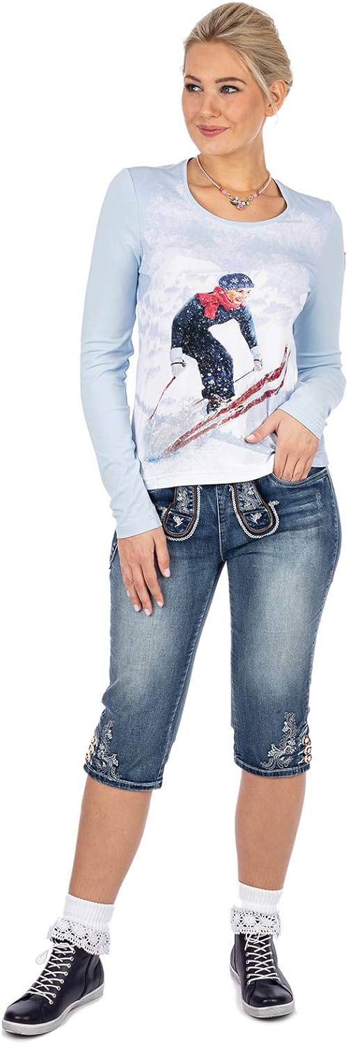 Almgwand Damen Grillhofalm Longsleeve, hellblau