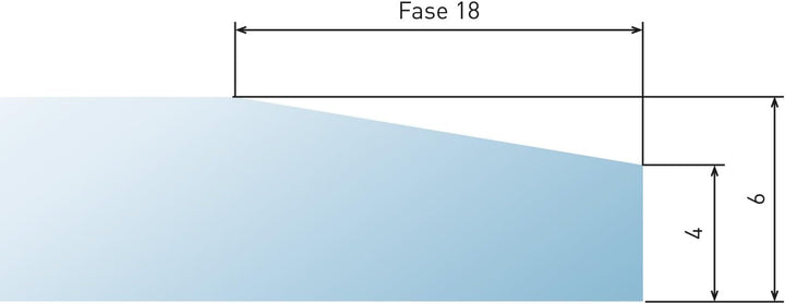 raik B40021 Raik Kamin Glasplatte Zunge flach 3 inkl. Facette 1000 x 640 mm, 1000 x 640 mm