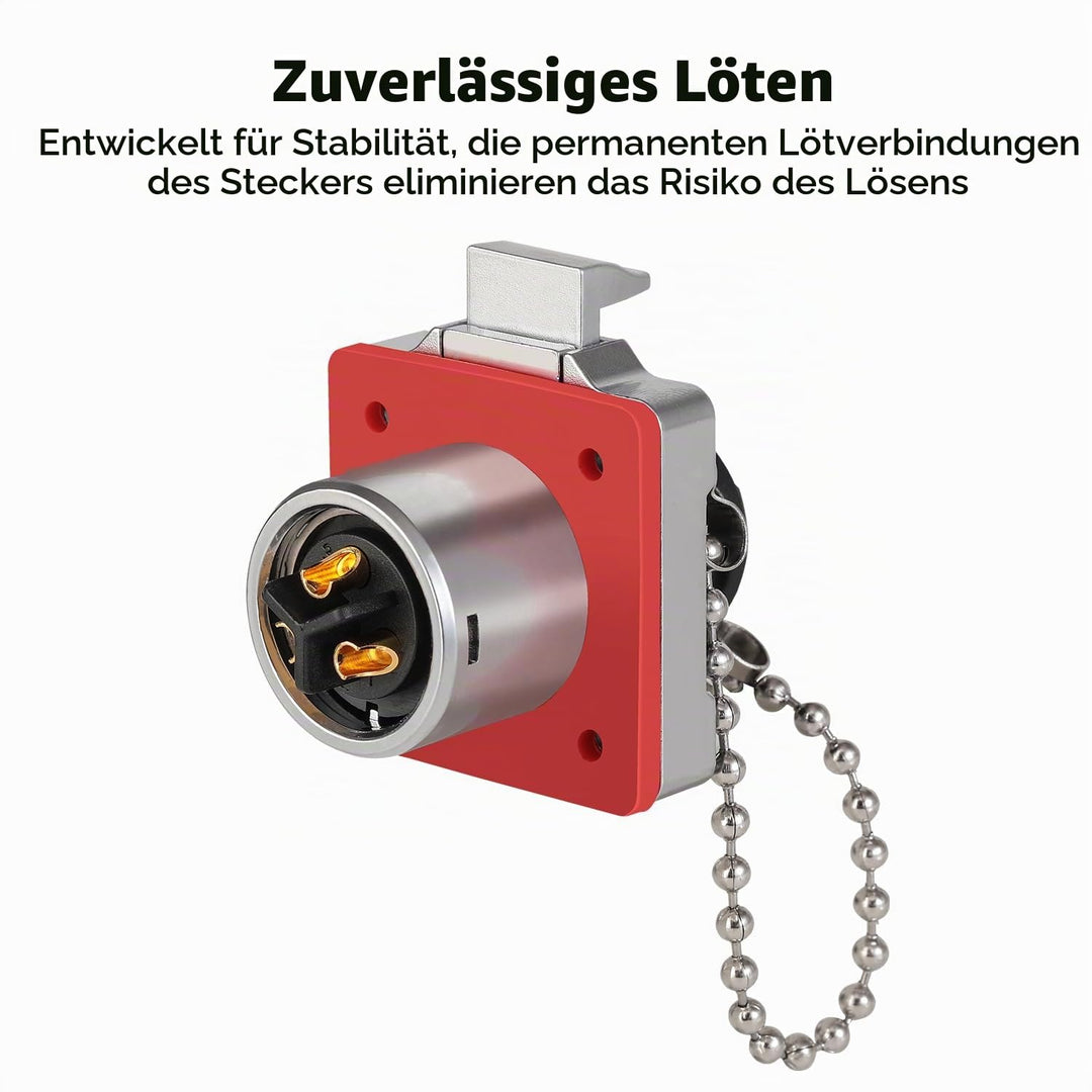 CNLINKO BD-20 Industrieller Wasserdichter Steckverbinder IP67 Rundsteckverbinder Eingebaute Buchse L