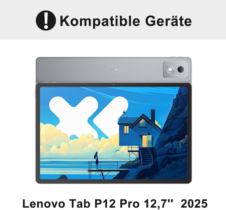 Tastatur für Lenovo Idea Tab Pro 12.7" 2025 mit Touchpad, Hülle mit Tastatur für Lenovo Idea Tab Pro