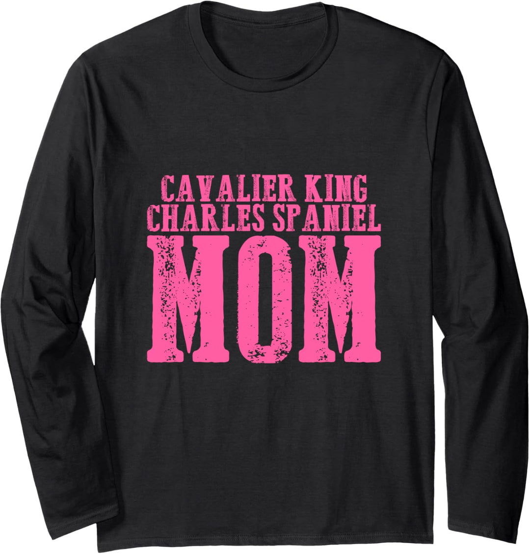 Cavalier King Charles Spaniel Mom Langarmshirt