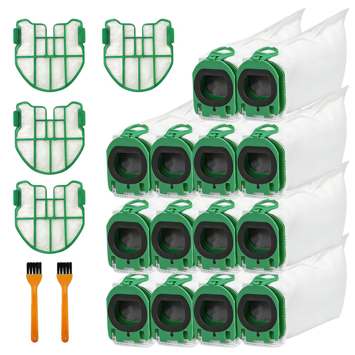 14 Stück Staubsaugerbeutel, Staubbeutel für Vorwerk Kobold VB100 FP 100 Premium Filtertüten mit 4 Mo