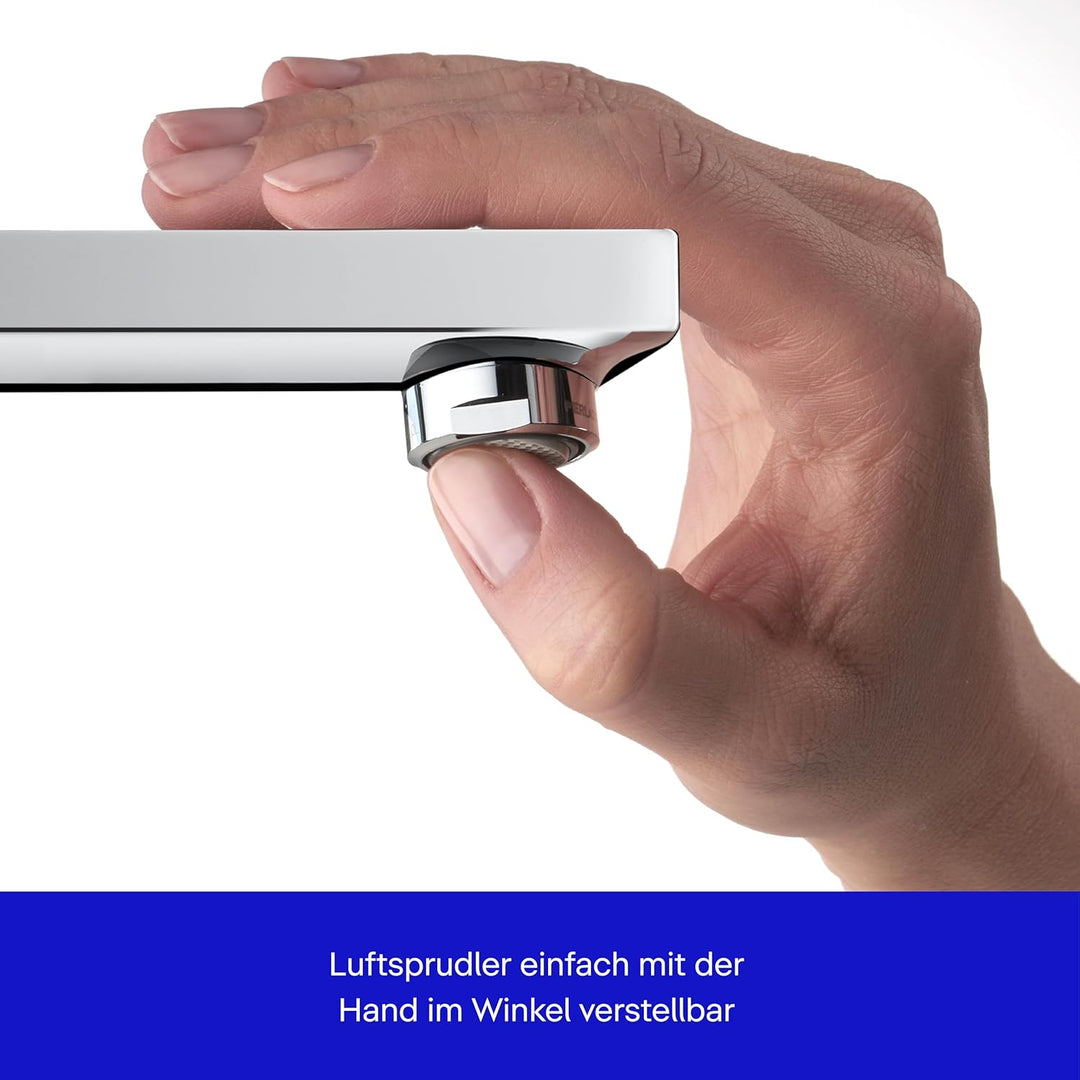 Duravit D-Neo Waschtischarmatur, Grösse M (Auslauf Höhe 110 mm). Wasserhahn Bad mit energiesparender