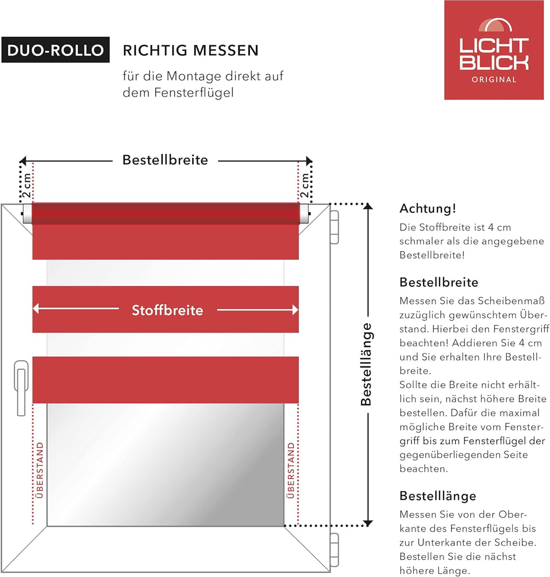 Lichtblick Doppelrollo Klemmfix ohne Bohren, Streifen, Blickdicht, Klemmträger-Montage, Sichtschutz,