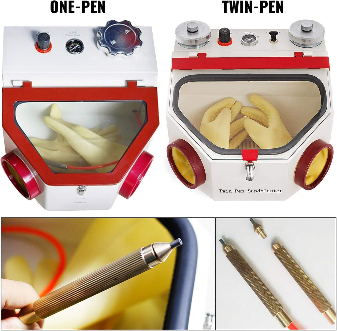 220V Sandstrahler, 50W Dental-Sandstrahlgeräte, Sandstrahlgeräte mit zwei Stiften und LED-Lichtleist