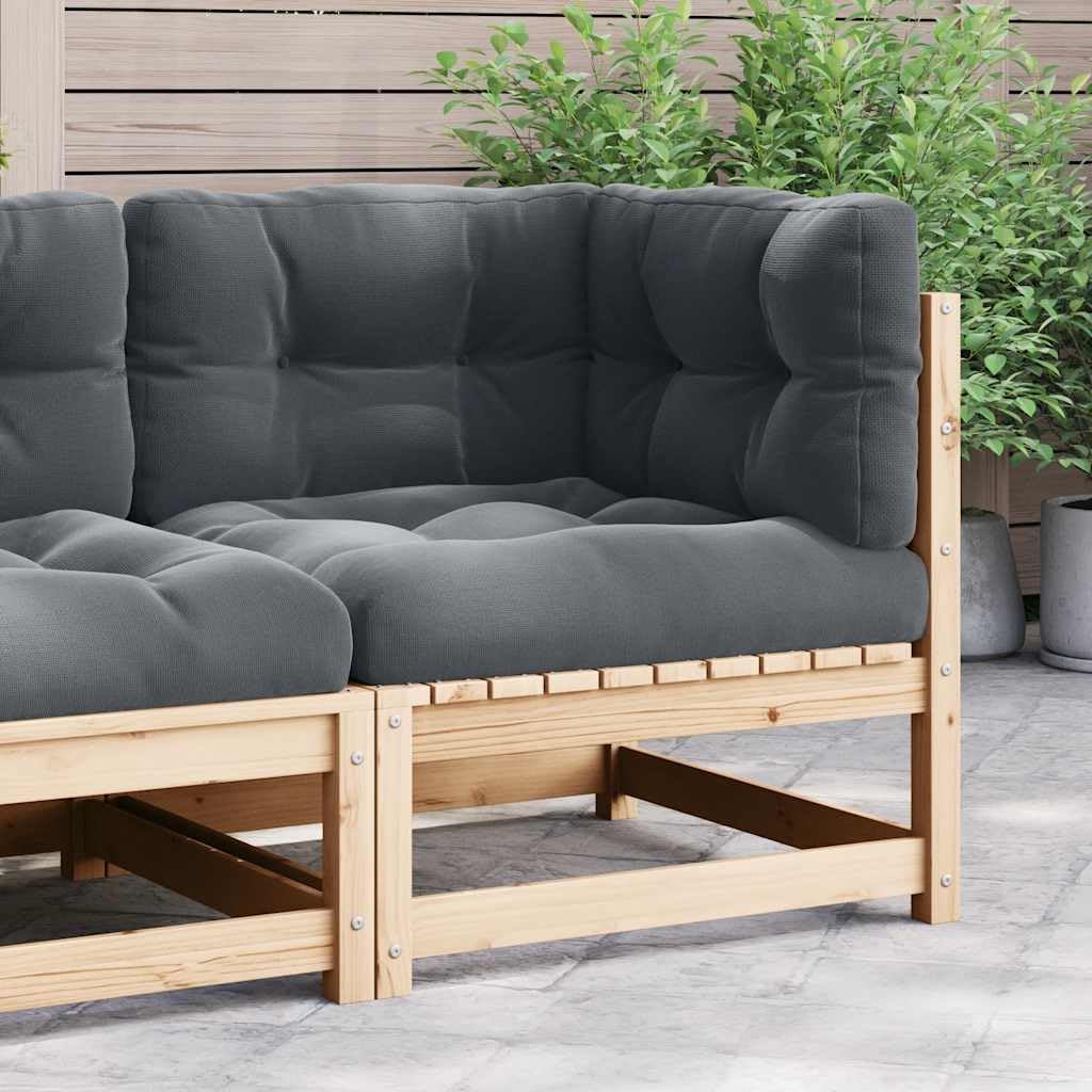 vidaXL Garten Ecksofa mit Kissen, Modular Gartenmöbel, Sofa Lounge Sessel für Garten Terrasse Balkon