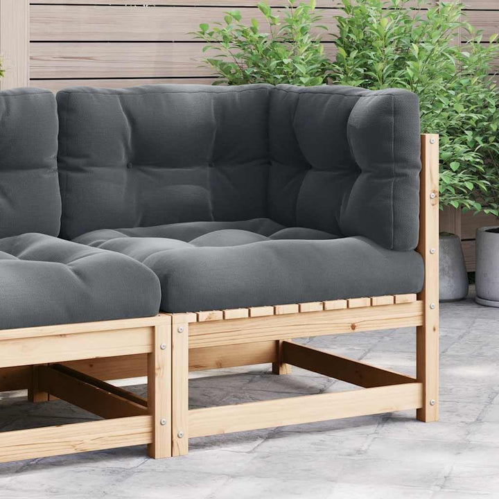 vidaXL Garten Ecksofa mit Kissen, Modular Gartenmöbel, Sofa Lounge Sessel für Garten Terrasse Balkon