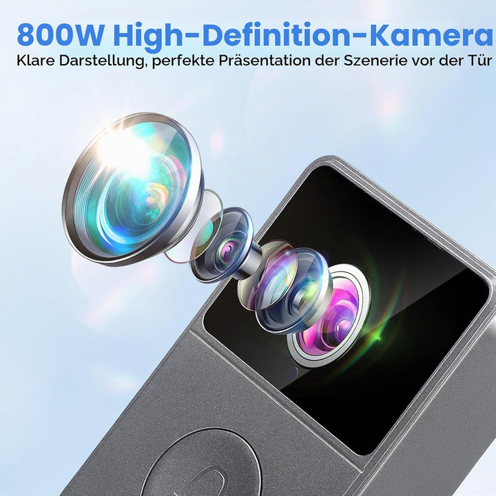 Türklingel mit Kamera Kabellos, Outdoor IP65 Wasserdicht 1080P HD Écran 4.3" 2.4G Video Türklingel N
