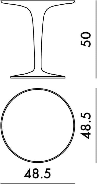 Kartell Tip Top Beistelltisch, Schwarz glänzend Piano in PMMA Nero, Piano in PMMA Nero