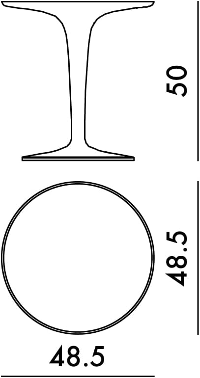 Kartell Tip Top Beistelltisch, Schwarz glänzend Piano in PMMA Nero, Piano in PMMA Nero
