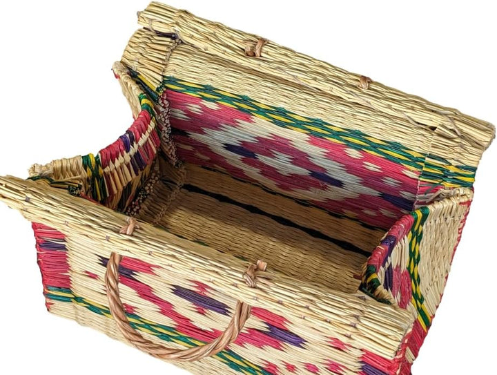 GRECA Korb aus portugiesischem Schilf, Modell Rombo, 36 cm., Natürlicher Hintergrund