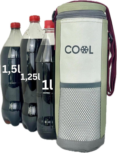 Kühltasche für Flaschen bis 1,5 Liter, Flaschenkühltasche, Grösse 12 x 32 cm, Kühlbox, Kühlbeutel, m