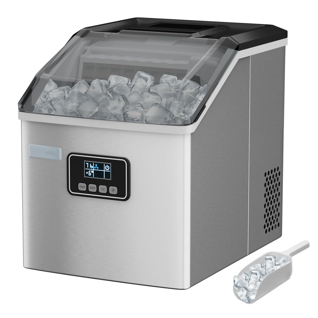 RELAX4LIFE Eiswürfelmaschine, Eiswürfelbereiter 24 Eiswürfel in 15 min, 22kg/24h, 2,4L Wassertank, I