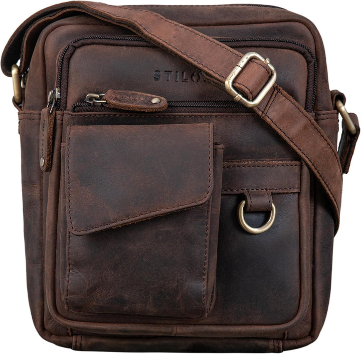 STILORD Ryan Crossbody Tasche Herren Leder Kleine Herrentasche zum Umhängen Vintage Ledertasche 9,7