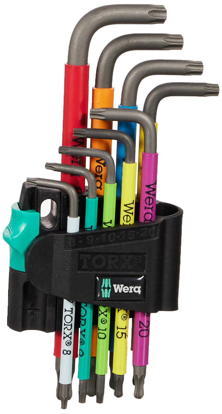 Wera 967 SPKL/9 Torx BO Multicolour Winkelschlüsselsatz, BlackLaser, 9-teilig, 05024335001