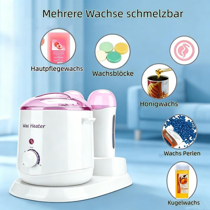 Wachswärmer 3-in-1 800ml, Temperature Control Verstellbar Wachsschmelzmaschine, Professioneller Wach