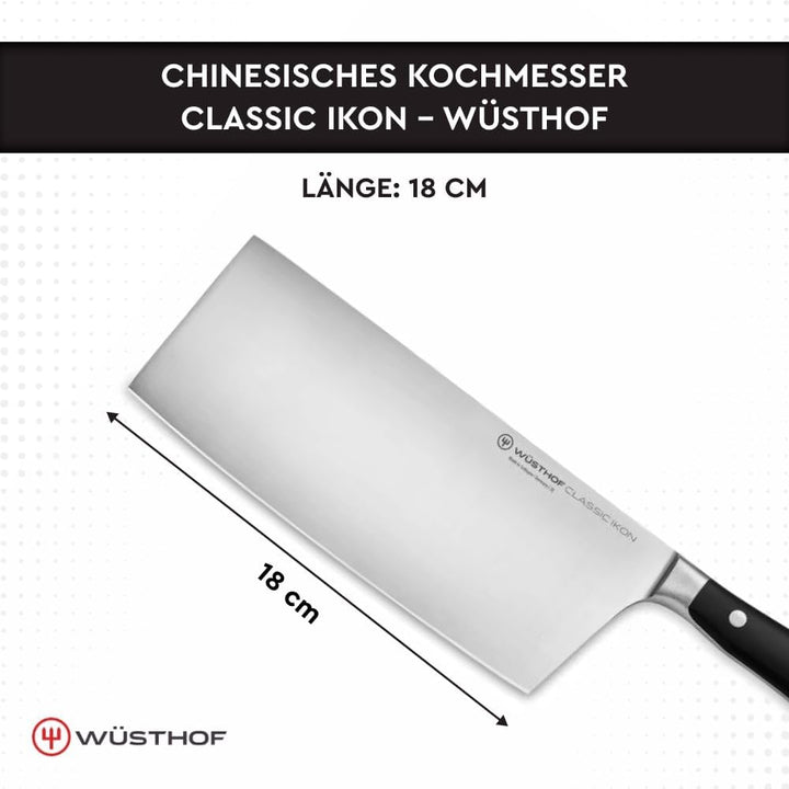 WÜSTHOF Classic Ikon Chinesisches Kochmesser, 7.75 cm Klinge