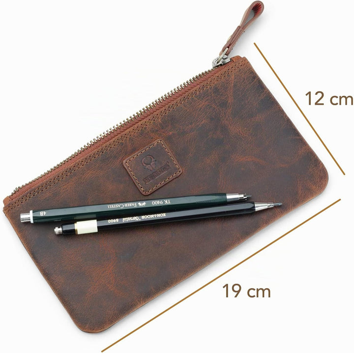 DONBOLSO Federmappe Valencia Leder für Damen und Herren Vintage Braun XL, Vintage Braun XL