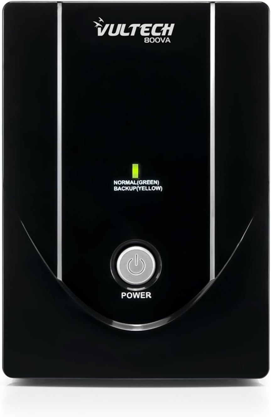VulTech UPS800VA-LITE Unterbrechungsfreie Stromversorgung Offline, Schwarz Lite UPS Serie 800 VA | 4