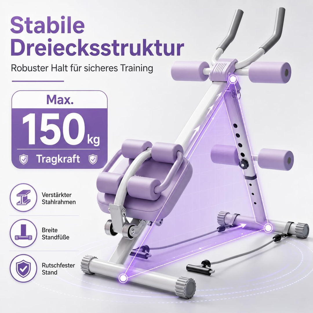 Abdominal Trainer Bauchtrainer Adjustable Abs Trainer for Home Gym Ganzkörpertrainer Foldable MAX 15