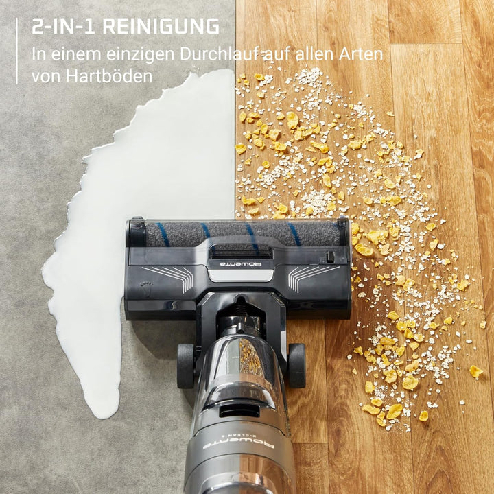 Rowenta X-Clean 4 kabelloser Nass-und Trockenstaubsauger, Selbstreinigungsfunktion, 50min Laufzeit,