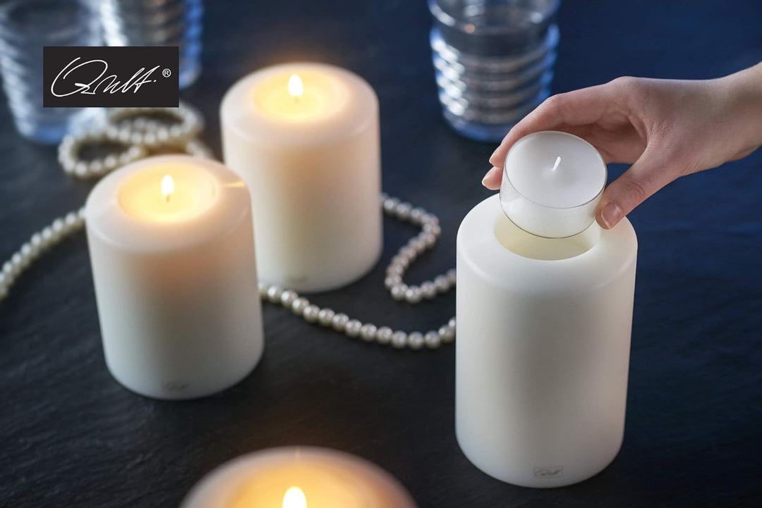 Qult Farluce Trend • Teelichthalter in Kerzenform • Kerze • Kunststoffkerze in Kerzenoptik • Teelich