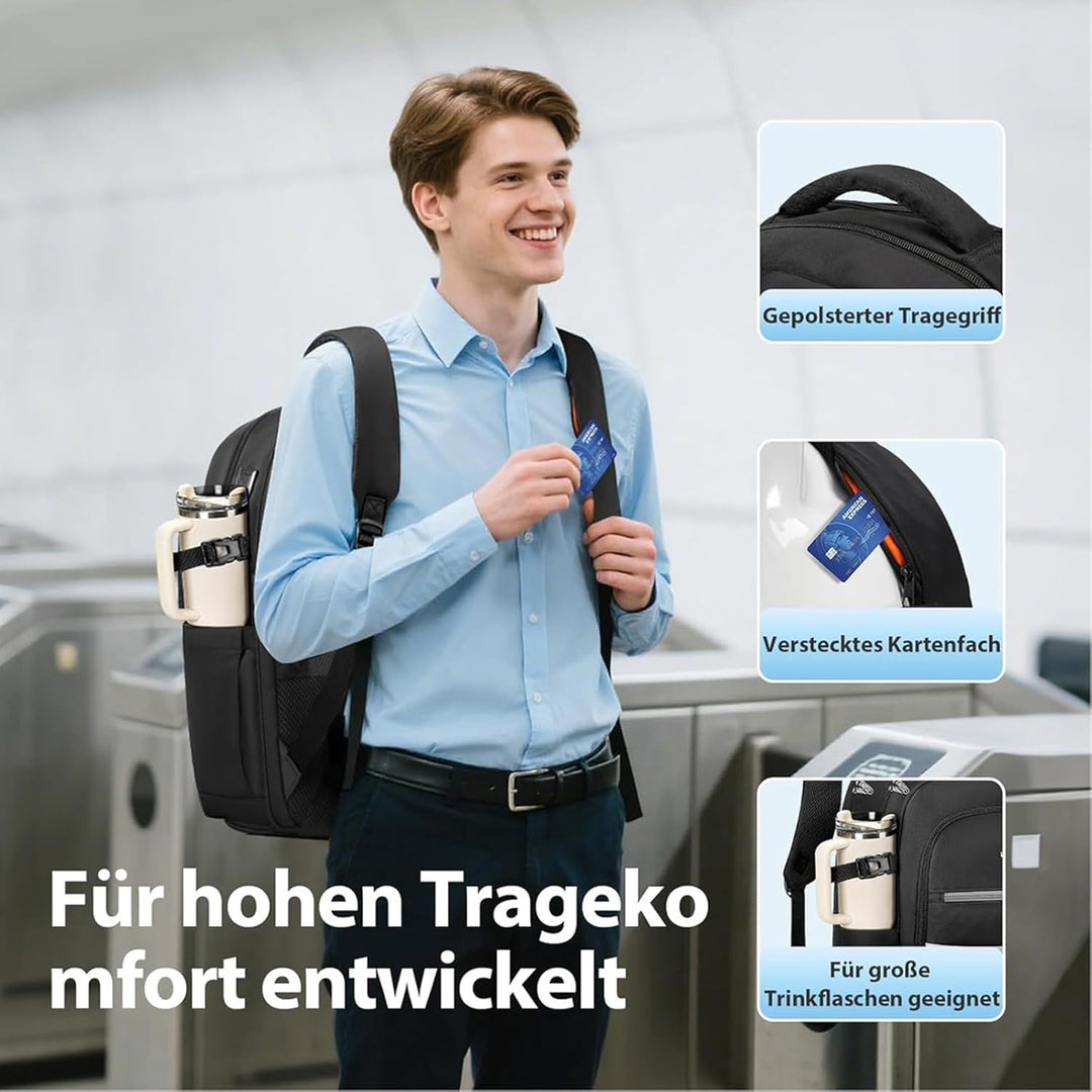 MATEIN Rucksack mit Schuhfach Abnehmbarem, Anti-Diebstahl LaptopRucksack 15,6 Zoll, Rucksack Herren