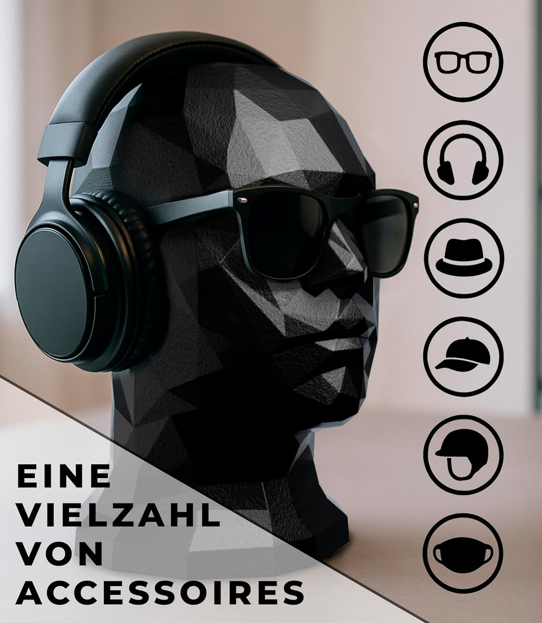 Mannequin Kopf schaufensterpuppe kopf deko für Helme Mützen Brillen Kopfhörer. kopf für VR-Brille ko