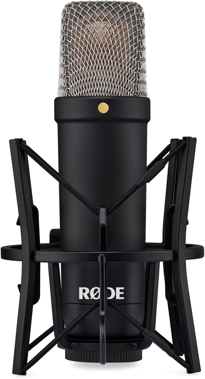 Rode NT1 Signature Serie Black Studio-Mikrofon Schwarz + K&M 23840 Gelenkarm-Stativ + keepdrum Mikro