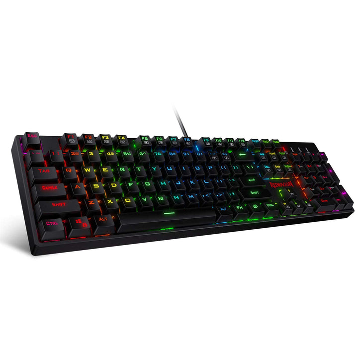 Redragon K582-US SURARA RGB LED-Hintergrundbeleuchtete QWERTY Mechanische Gaming-Tastatur mit 104 Ta
