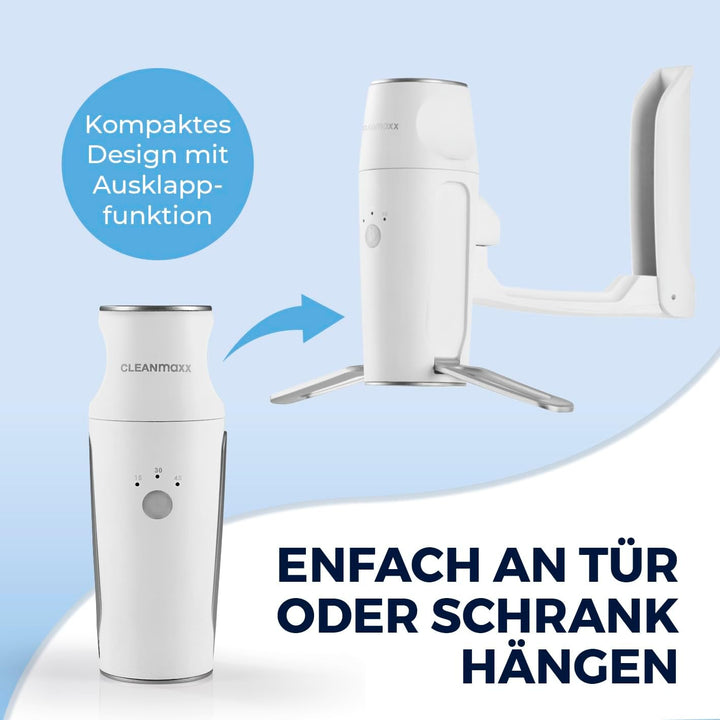 CLEANmaxx Hemdenbügler kompakt für Reisen | Trocknet und glättet Hemden & Blusen und ersetzt Bügelei