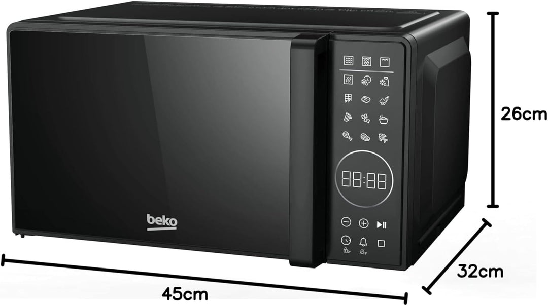 Beko MGC20130BFB Microondas Con Grill 20L 700W Negro Schwarz 20 Litri, Schwarz 20 Litri