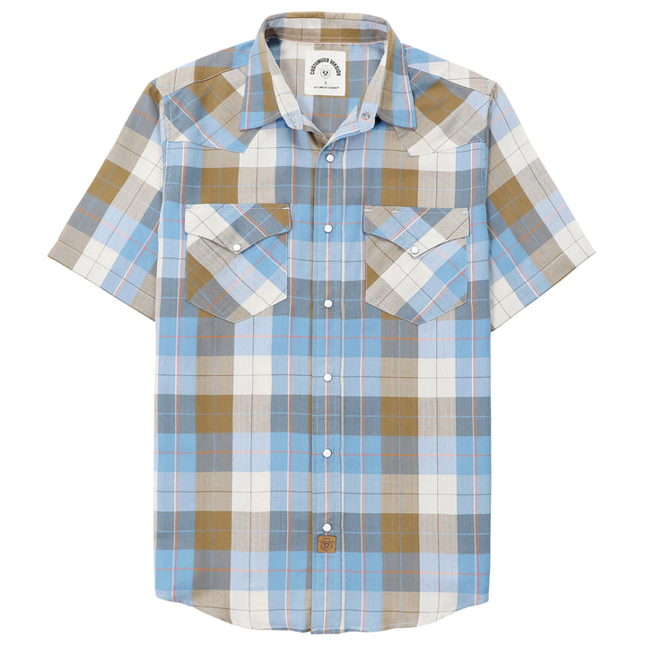 Dubinik® Bambusfaser Kurzarmhemd Herren Freizeithemden Für Herren Druckknöpfe Cowboy Vintage Western