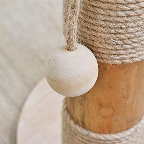VOSS.PET Kratzbaum Kaiser beige, 57cm hoch, natürliche Materialien Premium Kiefernholz, Katzenbaum K