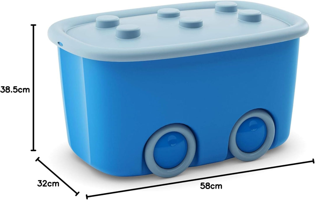 KIS Alto L Aufbewahrungsbox Funny Box 46 Liter in hellblau-blau, Plastik, 58x38.5x32 cm