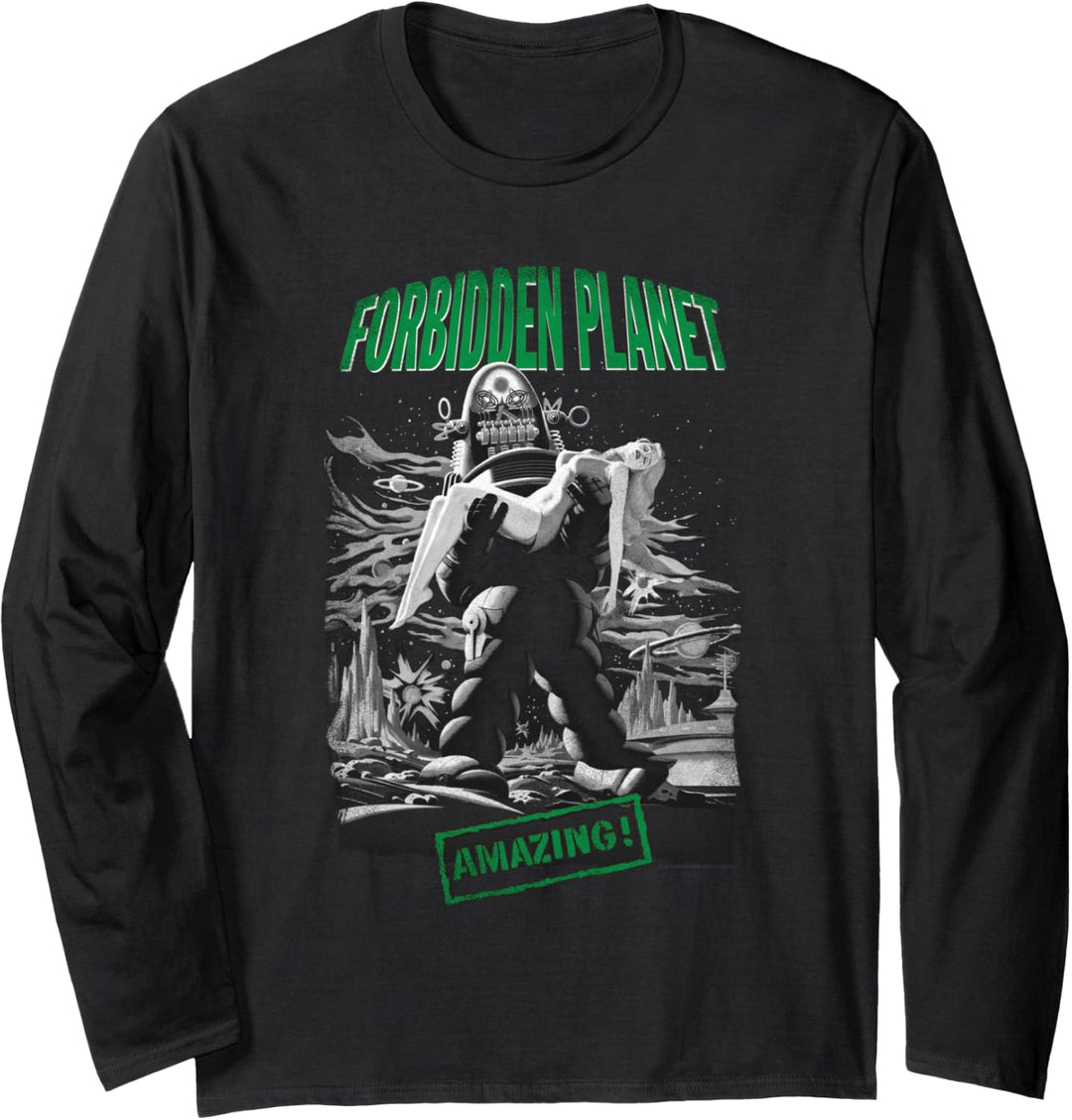 Forbidden Planet Robot Poster Langarmshirt