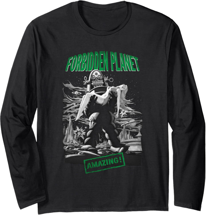 Forbidden Planet Robot Poster Langarmshirt