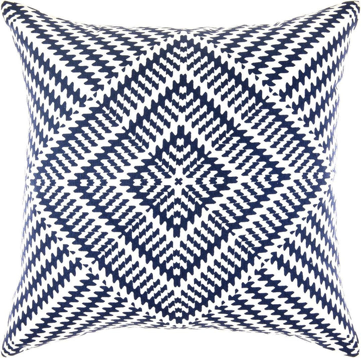 TreeWool Dekorativer Kissenbezug (60 x 60 cm, Marineblau) Kaleidoskop Design 100% Baumwolle (2er Pac