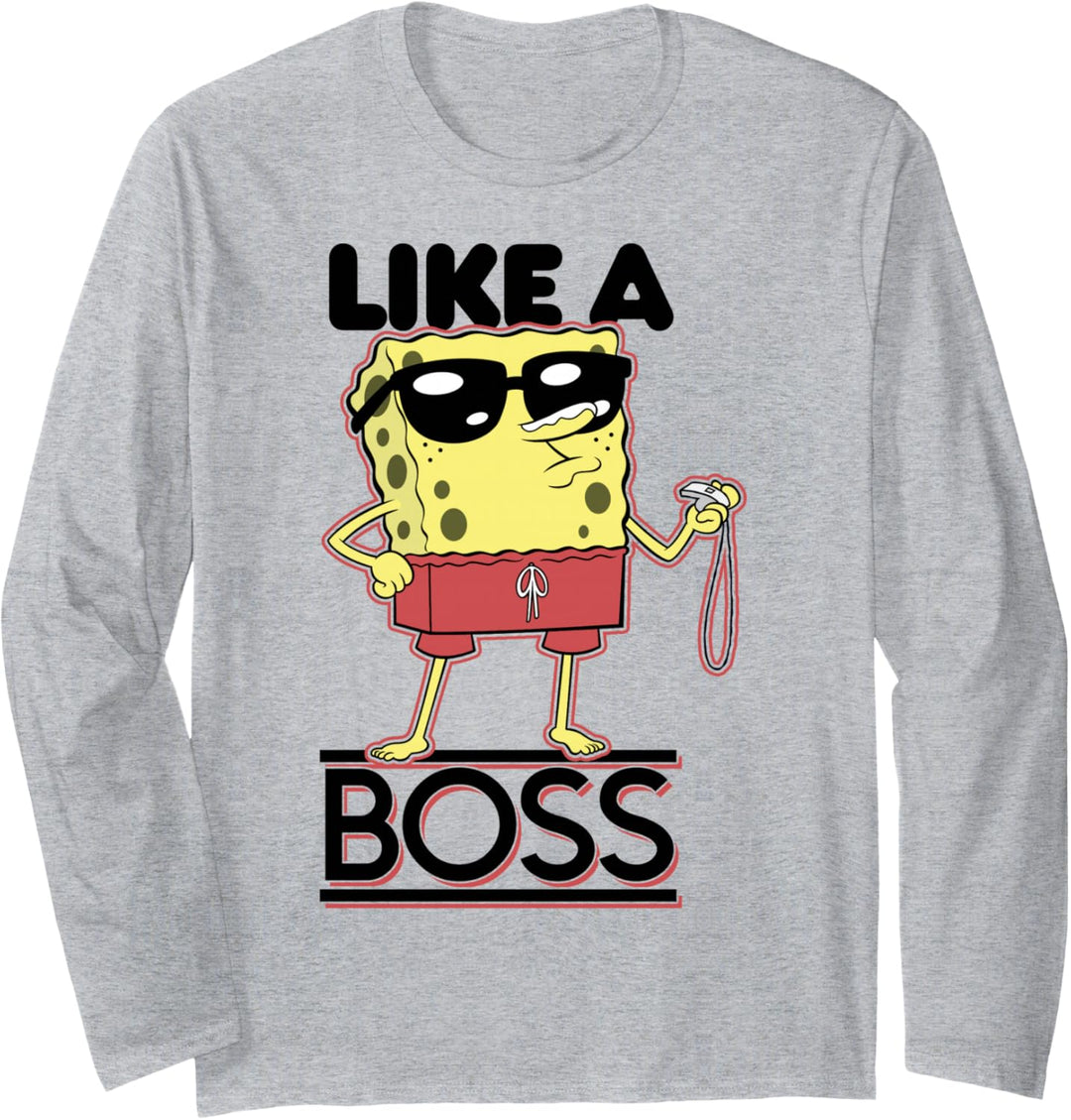 SpongeBob Schwammkopf Rettungsschwimmer Wie Ein Boss Langarmshirt