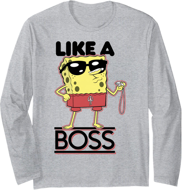 SpongeBob Schwammkopf Rettungsschwimmer Wie Ein Boss Langarmshirt