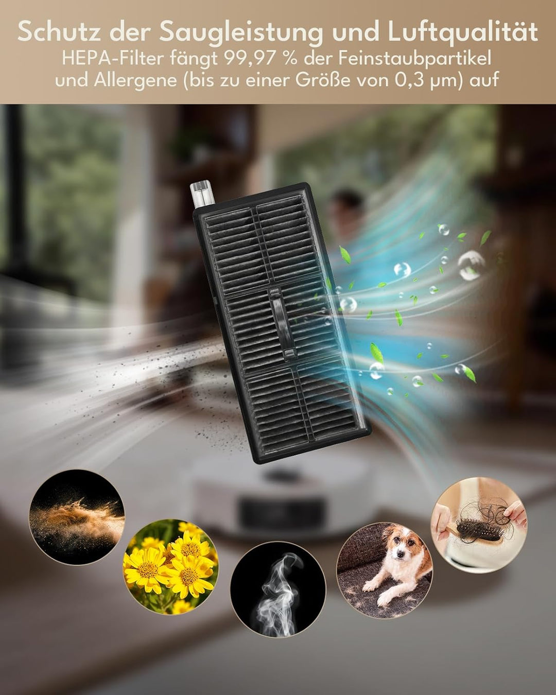 22 Stück Zubehörsets für Mova Z60 Ultra Roller Complete/Standalone Saugroboter: 2 Hauptbürste, 2 Rol