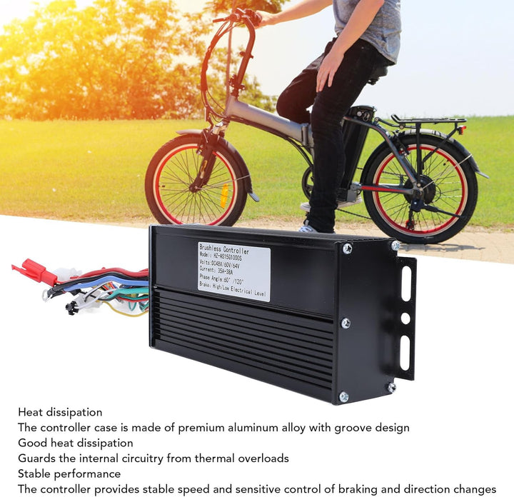 Brushless Motor Controller, 48V 60V 64V 1000W Bürstenloser Motor Controller für Elektrofahrrad Elekt