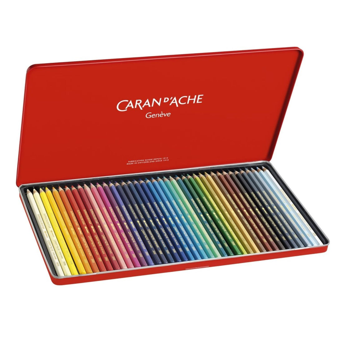 Caran d'Ache 3888.34 Supracolor Soft Pencils - Assorted Colours (Tin of 40), 1 Stück (40er Pack), 1