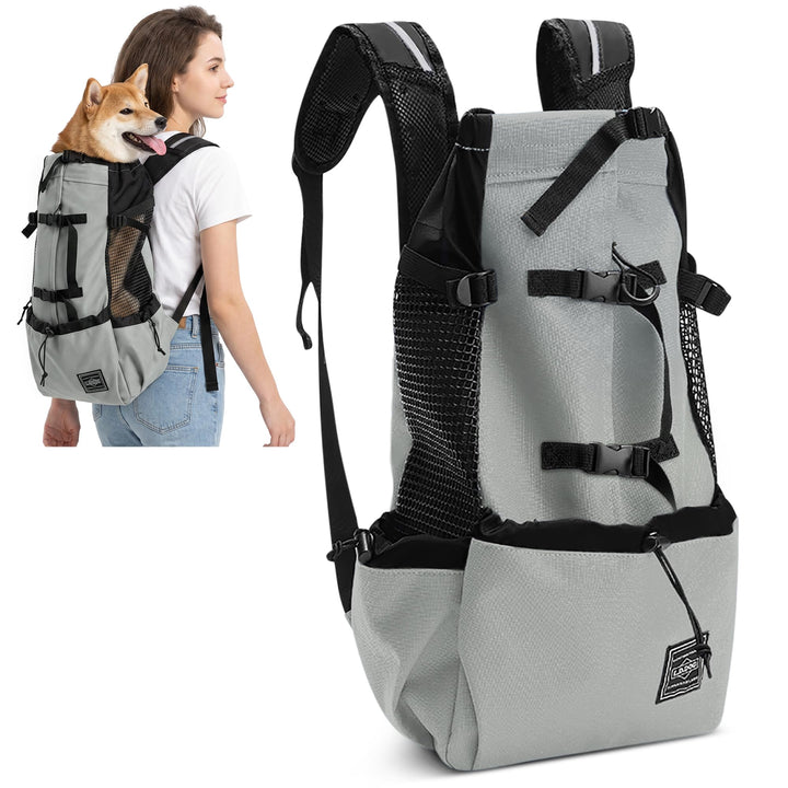 ALLSOPETS Hunderucksack Tragetasche Verstellbar für Kleine Mittelgrosse Hunde, Haustier Rucksack zum
