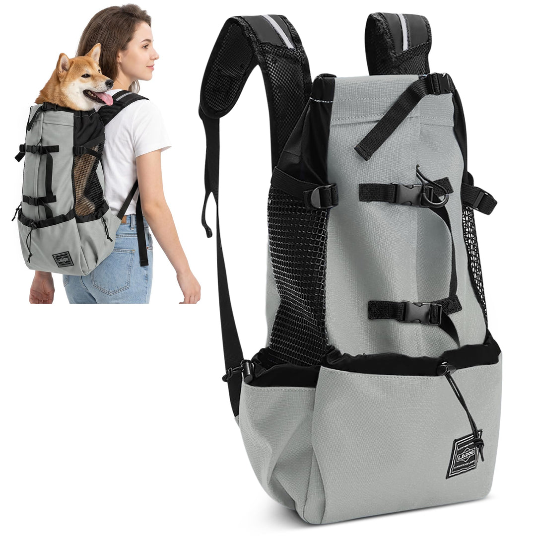 ALLSOPETS Hunderucksack Tragetasche Verstellbar für Kleine Mittelgrosse Hunde, Haustier Rucksack zum