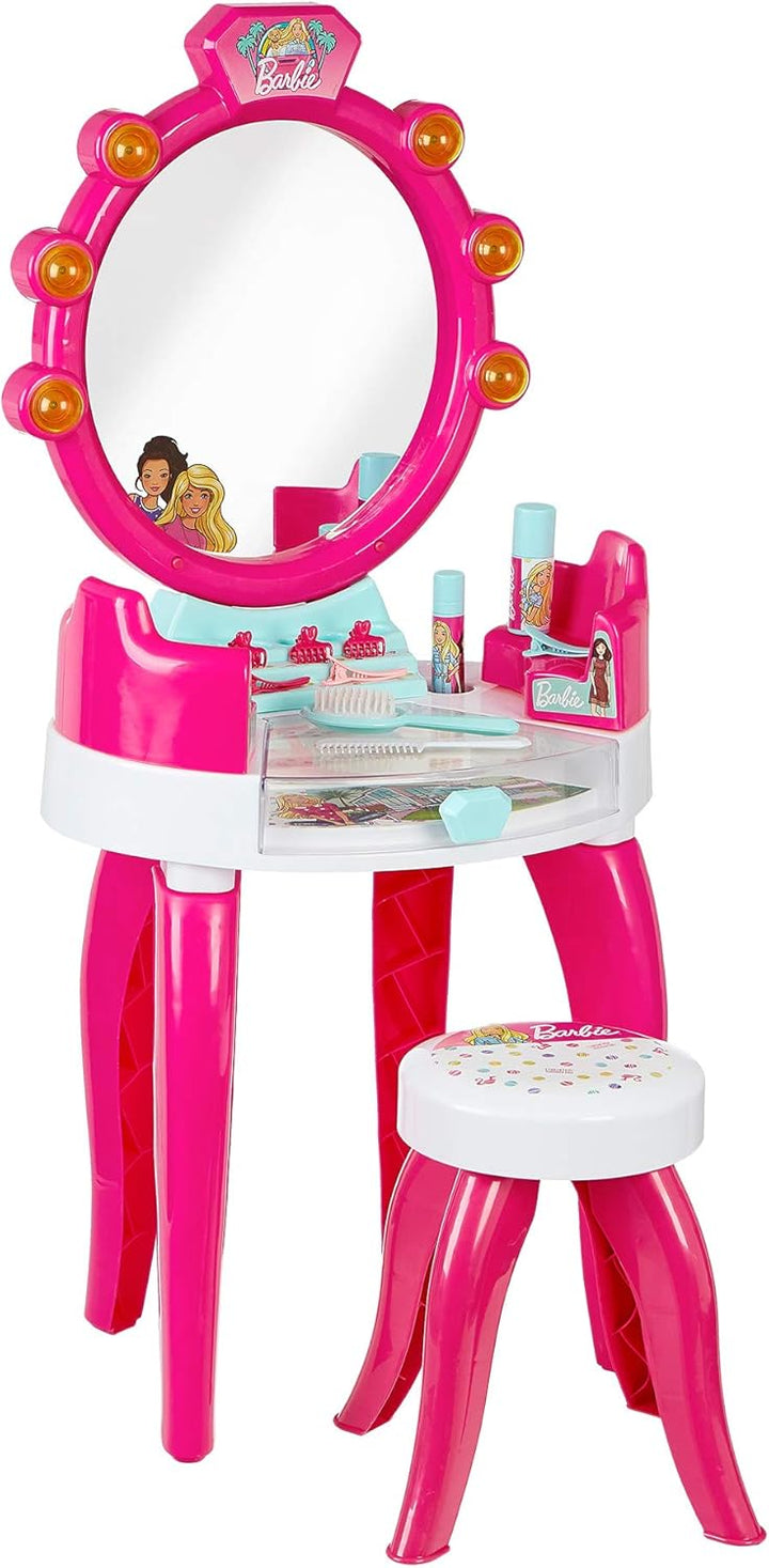 Klein Theo 5328 Barbie Schönheitsstudio mit Licht- und Soundfunktion | Schwenkbare Ablageflächen und