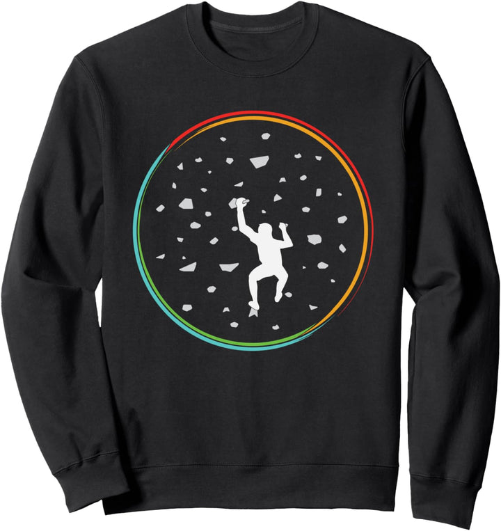 Kletterwand Grafik Geschenk Klettern Kletterer Sweatshirt